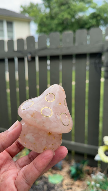 Rose Quartz Mushroom