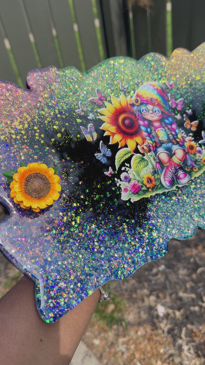 Groovy Glow Sunflower Tray