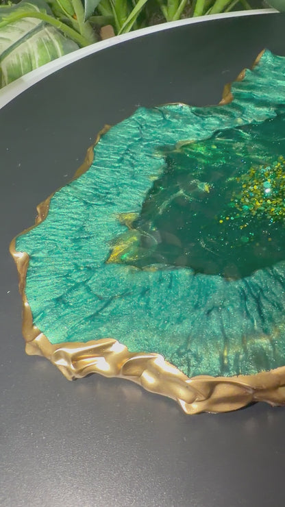 Green Agate Tray