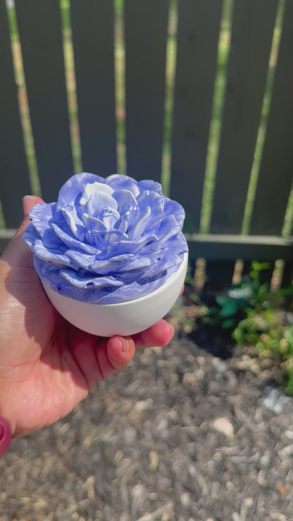 Lavender Twilight Rose Jar