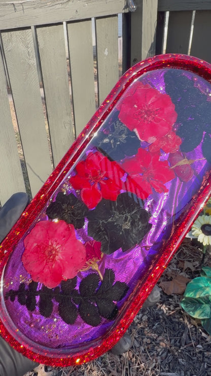 Velvet Flower Tray