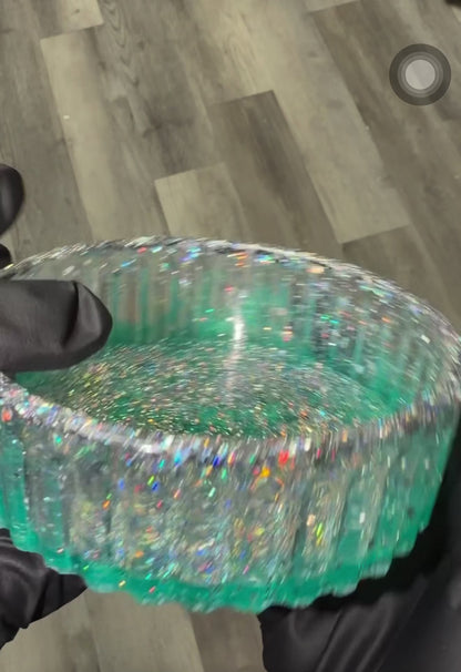 Glittaaa Teal Bowl