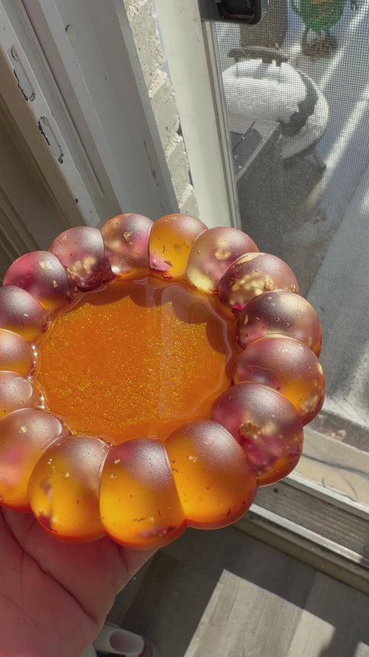 Golden Rose Bubble Luxe Coaster & Trinket Dish